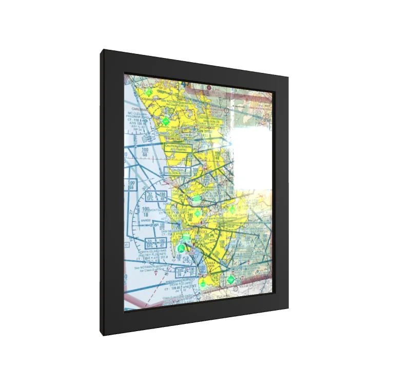 Framed LED sectional chart